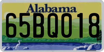 AL license plate 65BQ018