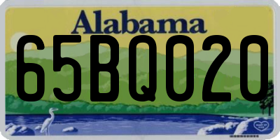 AL license plate 65BQ020