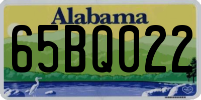 AL license plate 65BQ022