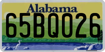 AL license plate 65BQ026