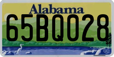 AL license plate 65BQ028