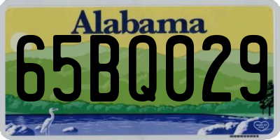 AL license plate 65BQ029