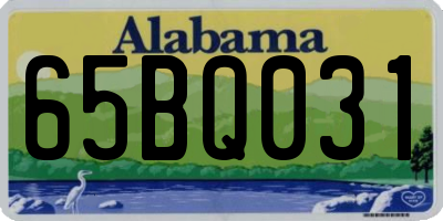 AL license plate 65BQ031