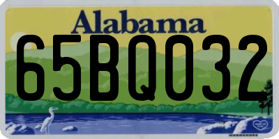 AL license plate 65BQ032
