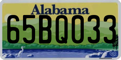AL license plate 65BQ033