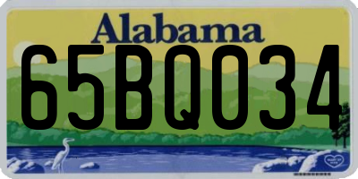 AL license plate 65BQ034