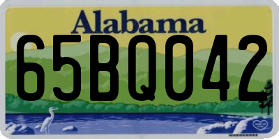 AL license plate 65BQ042