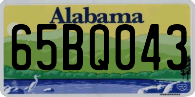 AL license plate 65BQ043