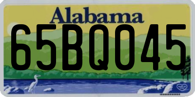 AL license plate 65BQ045