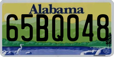 AL license plate 65BQ048