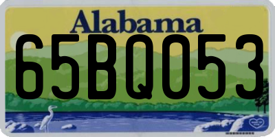 AL license plate 65BQ053