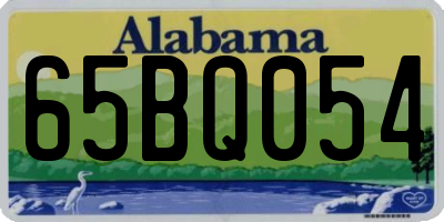 AL license plate 65BQ054