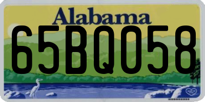 AL license plate 65BQ058