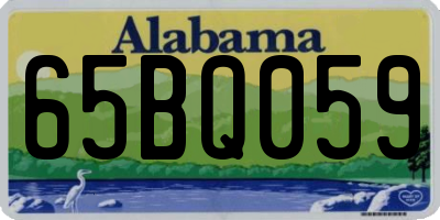 AL license plate 65BQ059
