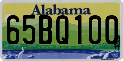AL license plate 65BQ100