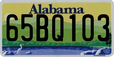 AL license plate 65BQ103
