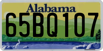 AL license plate 65BQ107