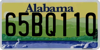 AL license plate 65BQ110