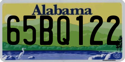 AL license plate 65BQ122