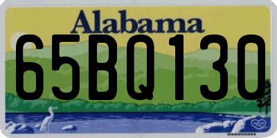 AL license plate 65BQ130