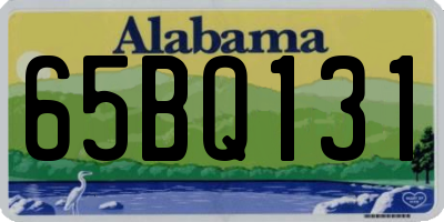 AL license plate 65BQ131