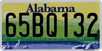 AL license plate 65BQ132