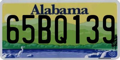 AL license plate 65BQ139