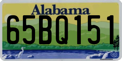 AL license plate 65BQ151