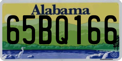 AL license plate 65BQ166