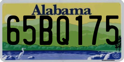 AL license plate 65BQ175