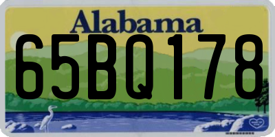 AL license plate 65BQ178