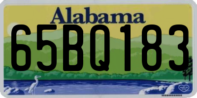 AL license plate 65BQ183