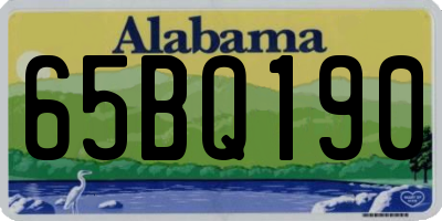AL license plate 65BQ190