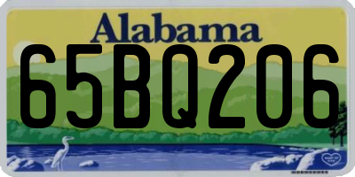 AL license plate 65BQ206