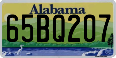 AL license plate 65BQ207