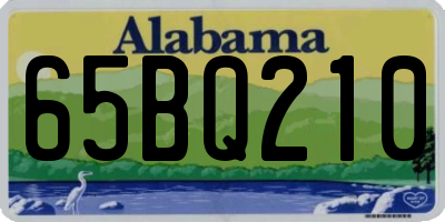 AL license plate 65BQ210