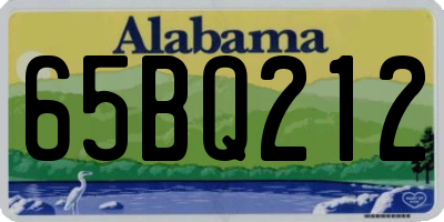 AL license plate 65BQ212