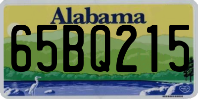 AL license plate 65BQ215