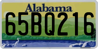 AL license plate 65BQ216