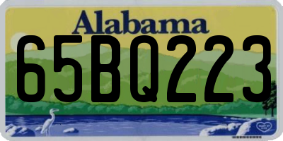 AL license plate 65BQ223