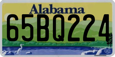 AL license plate 65BQ224