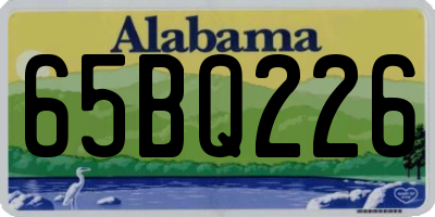 AL license plate 65BQ226
