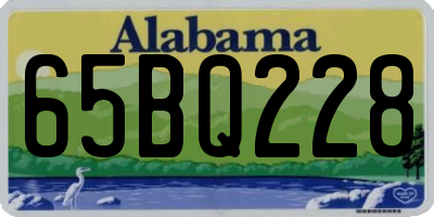 AL license plate 65BQ228