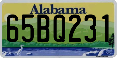 AL license plate 65BQ231