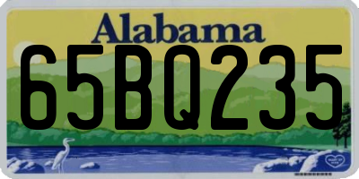 AL license plate 65BQ235