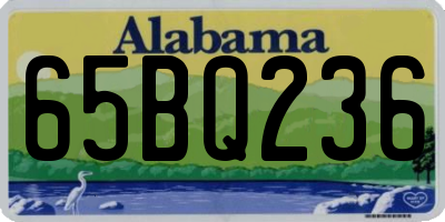 AL license plate 65BQ236