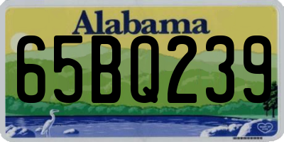 AL license plate 65BQ239