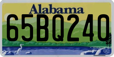 AL license plate 65BQ240