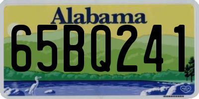 AL license plate 65BQ241
