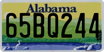 AL license plate 65BQ244